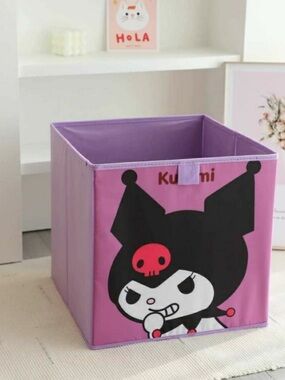 Sanrio Purple Kuromi Foldable Spacious Storage Cube NEW